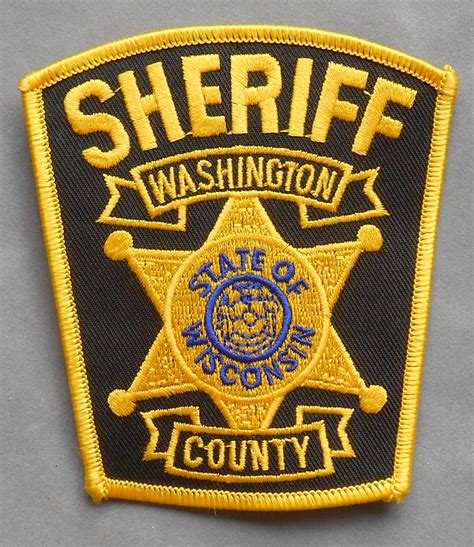 Embroidered Patch Sheriff Washington County State Of Wisconsin Wi Ebay