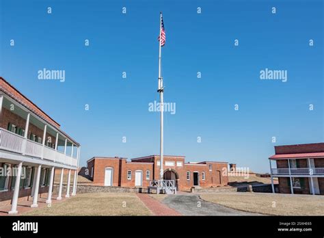 The Fort Mchenry Flag Pole And Entrance On A Beautiful Winter Afternoon