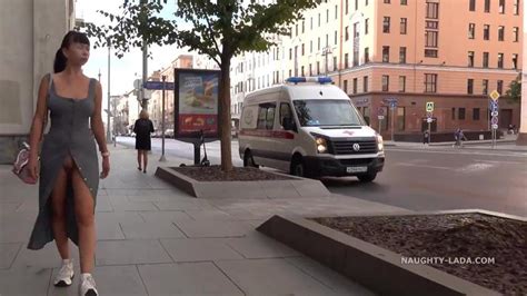 Naughty Lada Naked On The Street Tnaflix