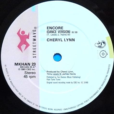 Cheryl Lynn - Encore (Dance Version) - Vinyl 12" - 1983 - UK - Original ...