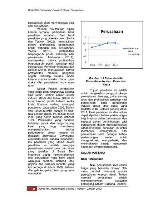 Solution Pengaruh Ukuran Perusahaan Leverage Price Earning Ratio Dan