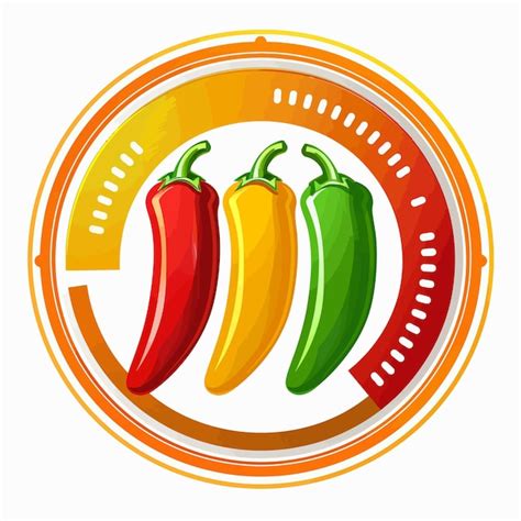 Premium Vector Spicy Level Labelketchup Hot Spice Or Meal