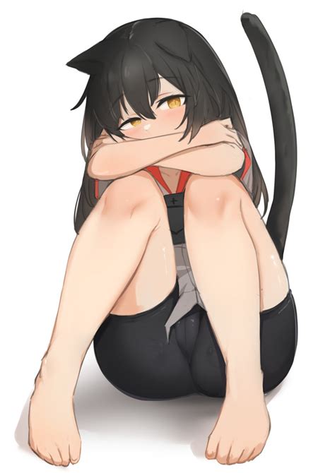 Rule 34 Black Hair Black Pants Cat Ears Cat Tail Daebom Ears Down Feet Military Uniform