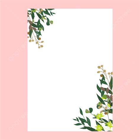 листовая рамка с белым фоном рисунок Шаблон для скачивания на Pngtree