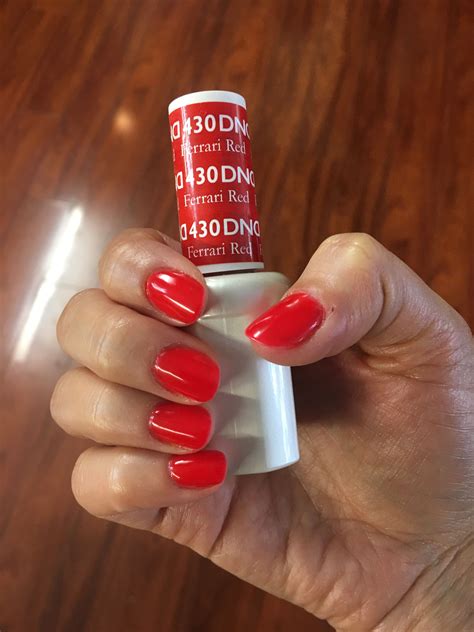 Ferrari Red 430 DND Shellac Red Gel Nails Opi Red Nail Polish Dnd