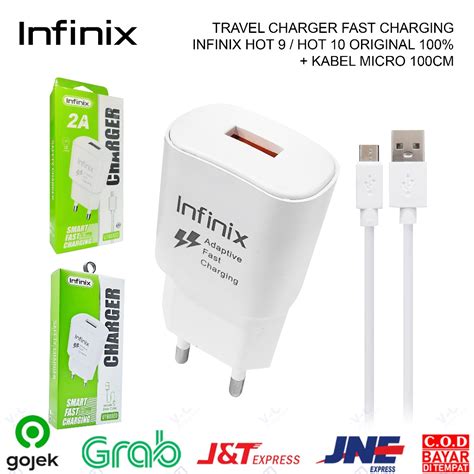 Jual CHARGER TC INFINIX HOT 9 HOT 10 FAST CHARGING CASAN HP INFINIX U180XED KABEL ORIGINAL 100