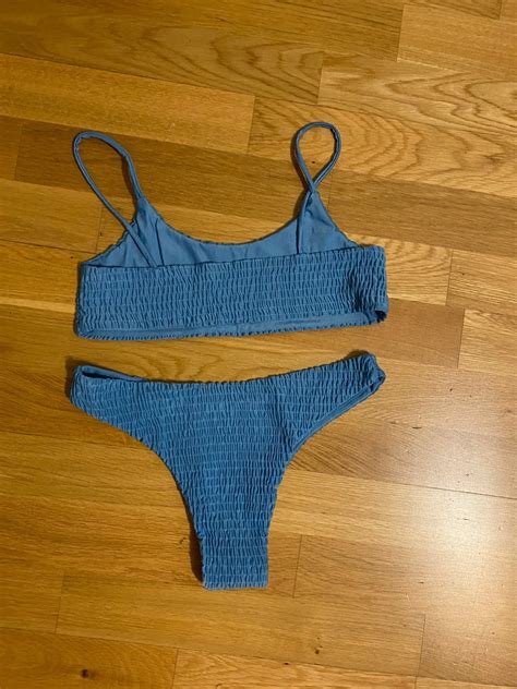 FREE SHIPPING Triangle Ruffles Crochet Bikini Set JKP4623