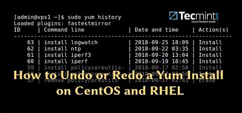 How To Undo Or Redo A Yum Install On CentOS And RHEL Installation