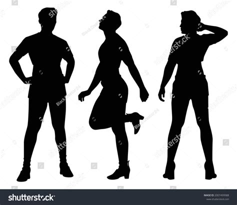 Conjunto de vector de silueta gay vector de stock libre de regalías 2007499988 Shutterstock