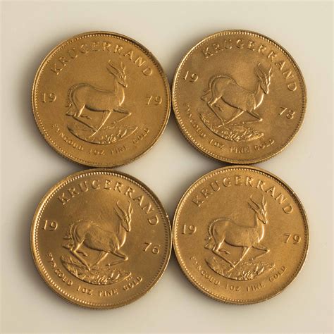 Four South Africa Gold Krugerrands, 1979 | Witherell's Auction House