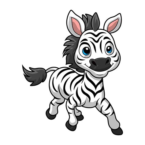 Premium Vector Cute Zebra Cartoon On White Background