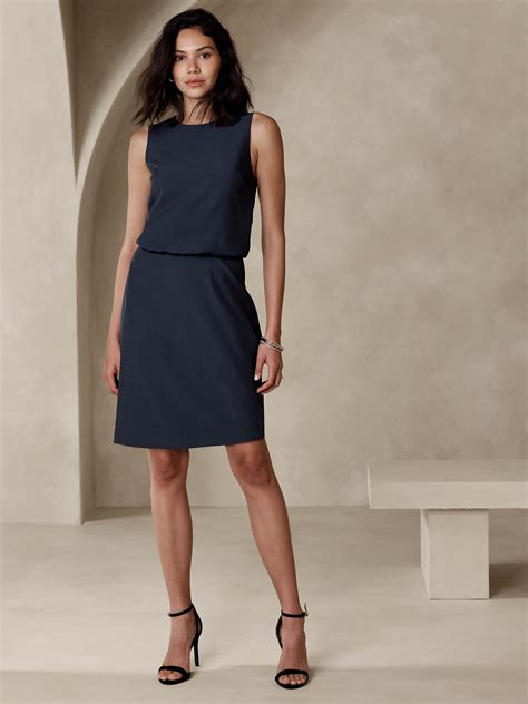 Sculpted Blousant Waist Mini Dress Banana Republic Factory