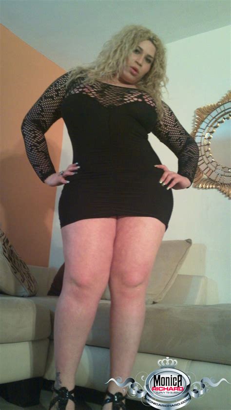 Curvy TS Monica Richard Removes Her Clothes To Show Her Big Ass And