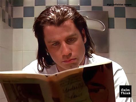 Pulp Fiction Movie Poster Vincent Vega Toilet Scene Funny Etsy Uk