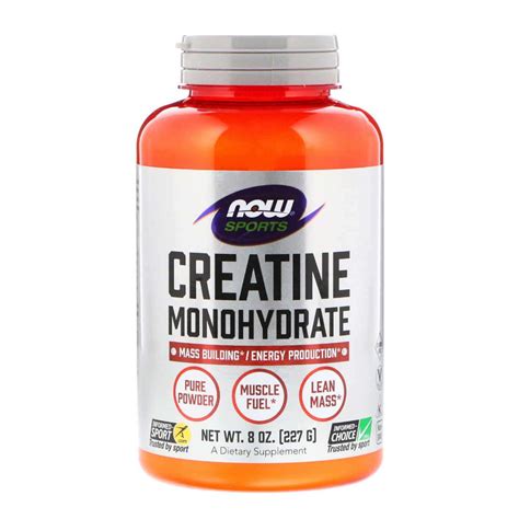 CREATINE MONOHYDRATE 227 GRS NOW SPORTS Outlet Fit Colombia