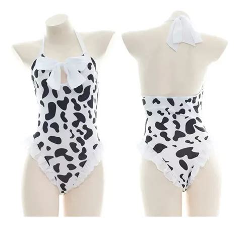 Traje De Ba O Con Uniforme De Vaca De La Serie Bikini Disfr Cuotas Sin Inter S