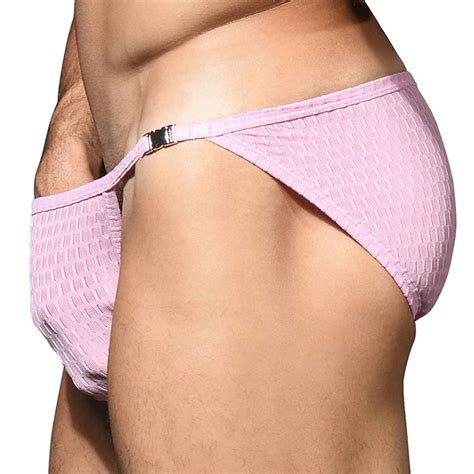 Andrew Christian Almost Naked Buckle Briefs Pink INDERWEAR