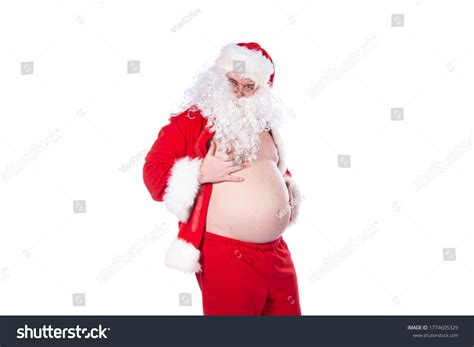 Naked Funny Santa Claus White Background Stock Photo Shutterstock