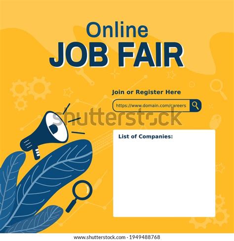 Modern Job Fair Square Web Banner Stock Vector (Royalty Free) 1949488768