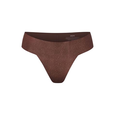 Skims Underwear Savings Cocoa Naked Shine Dipped Thong Womens