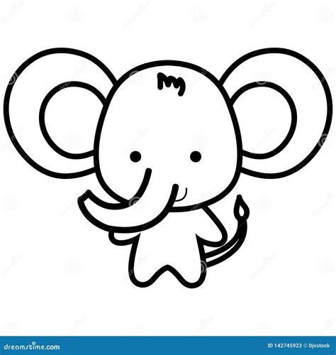 Car Ter Bonito E Pequeno Do Elefante Ilustra O Do Vetor Ilustra O