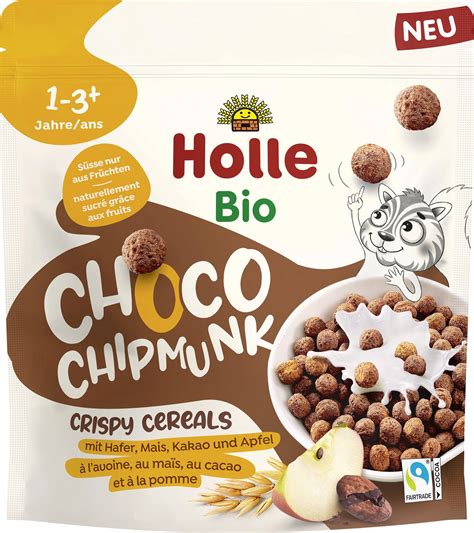 Holle Organic Crispy Cereals Choco Chipmunk 125 G Piccantino