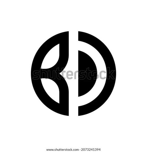 Letter Bd Monogram Logo Design Template Stock Vector Royalty Free