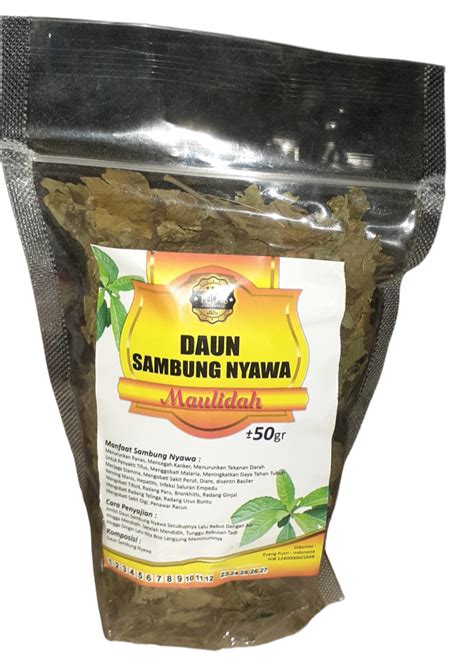 Teh Seduh Daun Sambung Nyawa 50 Gram Daun Sambung Nyawa Kering