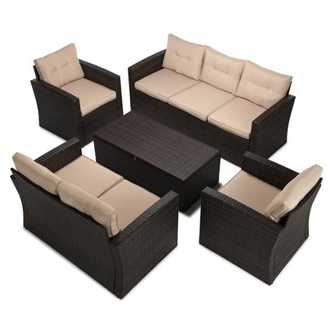 Wade Logan Barrada Person Outdoor Seating Group With Cushions