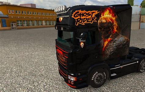 Ghost Rider Skin For Scania RJL Modhub Us