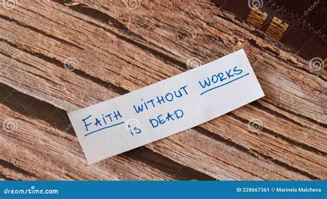 Faith Without Works Deeds Is Dead Stock Image Image Of Firm Book 228667361