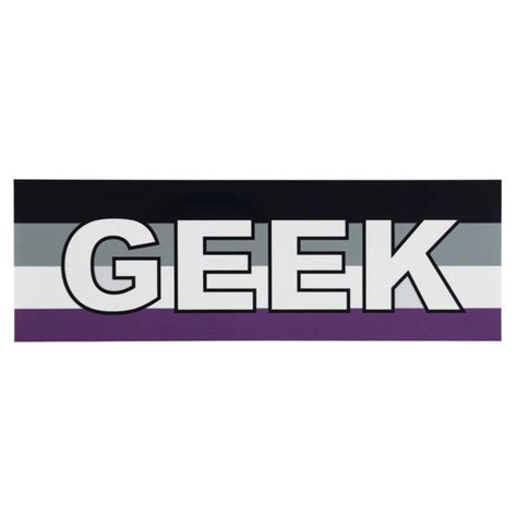 Lgbtqa Asexual Ace Pride Flag Geek Bumper Sticker Etsy