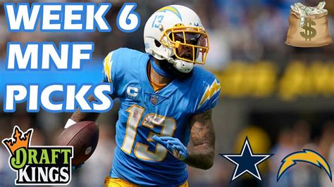 Draftkings Nfl Week 6 Mnf Showdown Picks Monday Night Football Picks