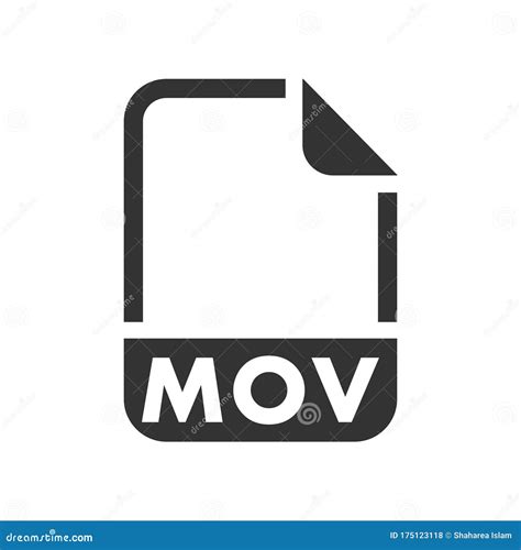 Mov File Format Icon Stock Vector Illustration Of Graphic 175123118