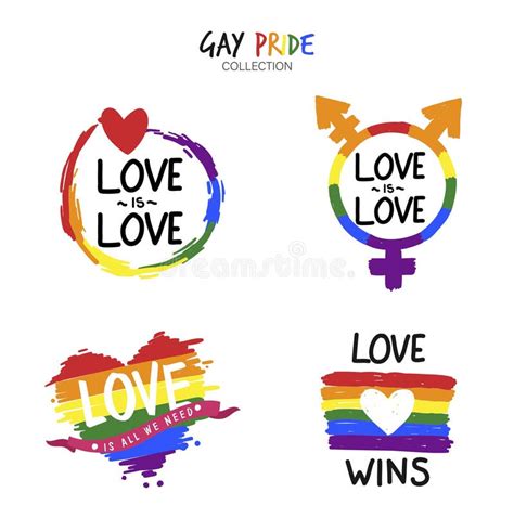 Varios Stickers Del Orgullo Gay Stock de ilustración Ilustración de etiqueta icono 180007712
