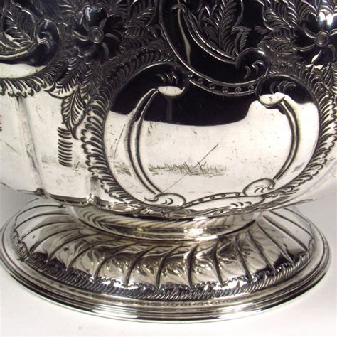 Antique Large Sheffield Silver Plate Footed Punch Bowl For Sale At 1stdibs