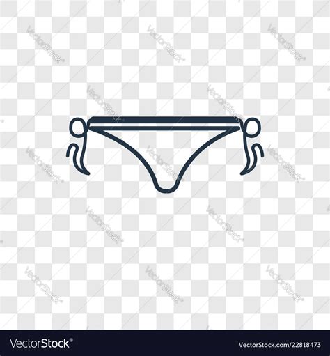 String Bikini Concept Linear Icon Isolated Vector Image