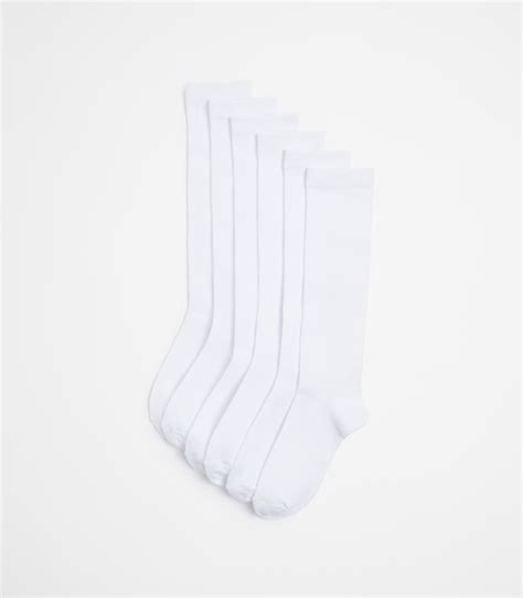 Kids School Knee High Socks 6 Pack Maxx White Target Australia