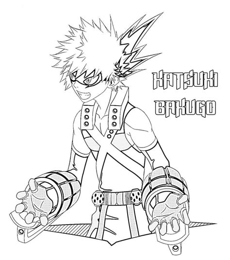 Free Drawing Of Katsuki Bakugo Coloring Page Download Print Or Color