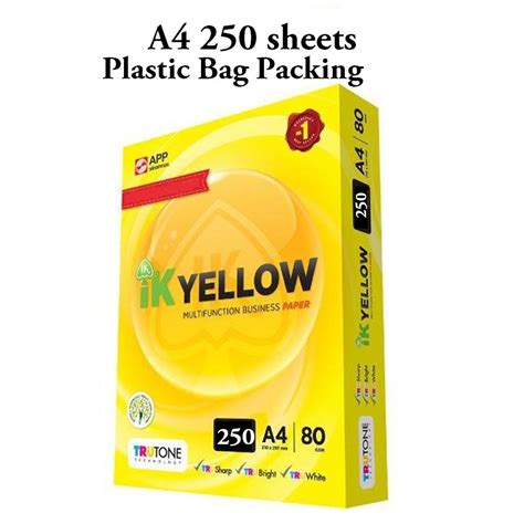 Ik Yellow 80gsm A4 Paper 500 Sheets X Ream Carton Lazada Atelier