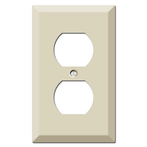 Deep Raised Duplex Outlet Cover Plate Ivory