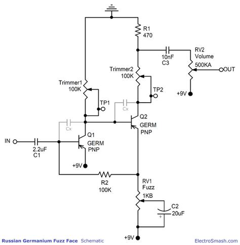 Fuzz Effect Circuit Diagram Jimi Hendrix Fuzz Face Pedal Jh