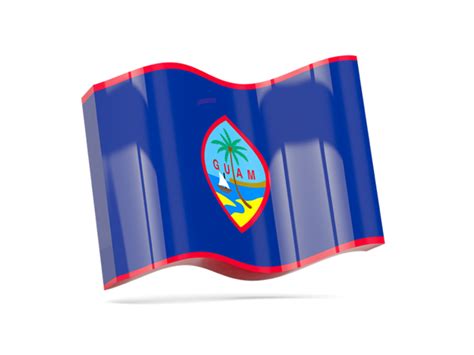 Wave Icon Illustration Of Flag Of Guam