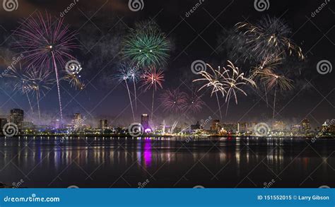 California Fireworks editorial image. Image of palmtrees - 151552015