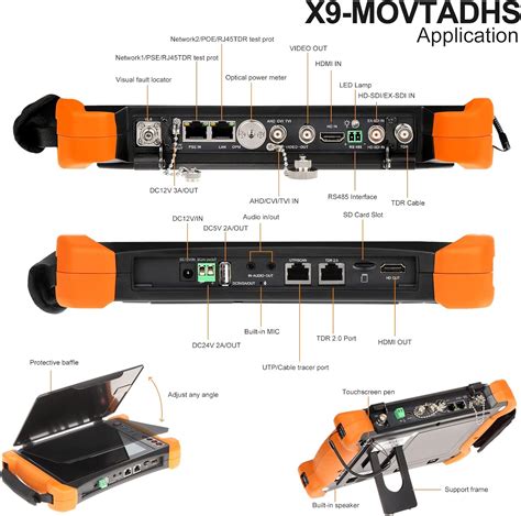 Buy Rsrteng X9 MOVTADHS Full Features 4K CCTV Camera Tester 8 Inch IPS