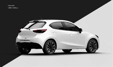 premium psd isolated white metallic modern sport hatchback car