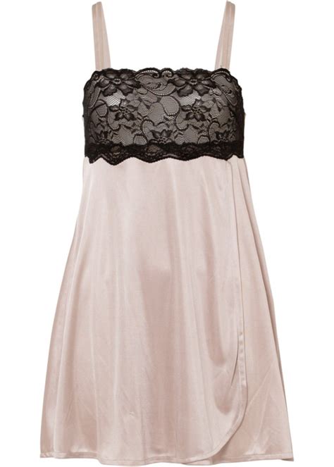 Verführerisches Negligé mit Spitzendetail - beige | bonprix
