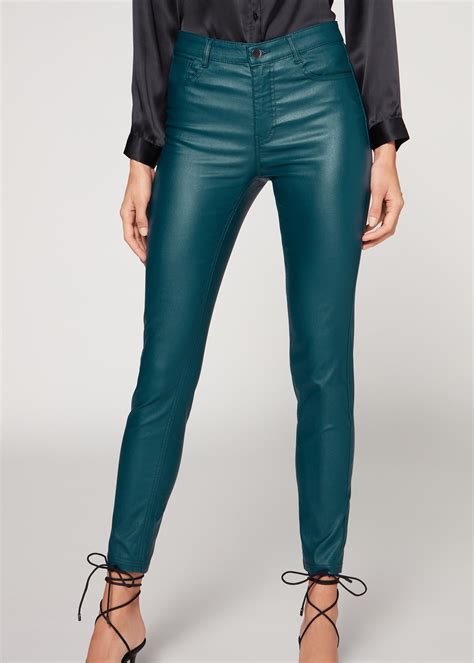 Leather Effect Skinny Leggings Calzedonia