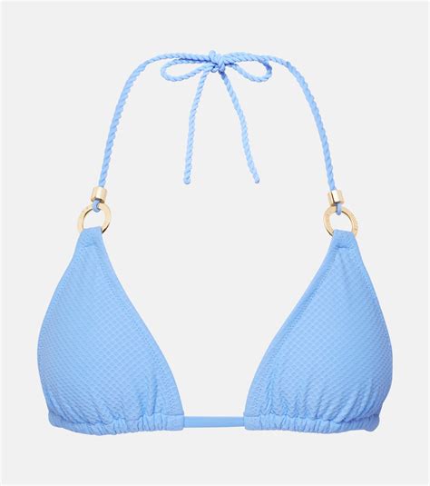 Ocean Tide Bikini Top In Blue Heidi Klein Mytheresa