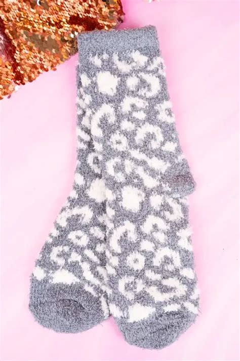 Cozy Leopard Socks